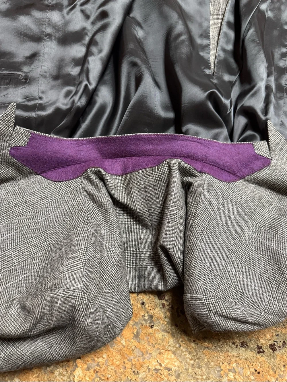 Men's Gray Windowpane single breasted suit